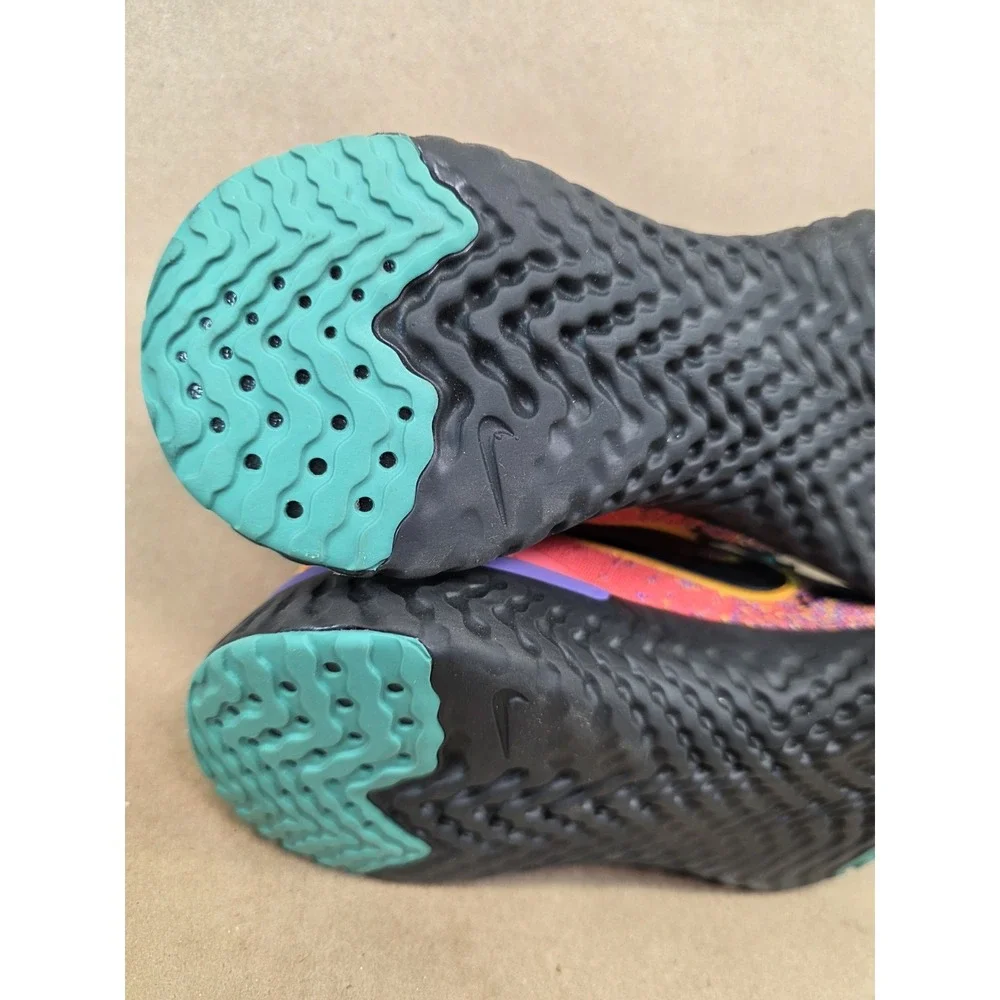 Nike Epic (Sz 5) React Flyknit 2 Women's Running Shoes Black Ember Sneakers